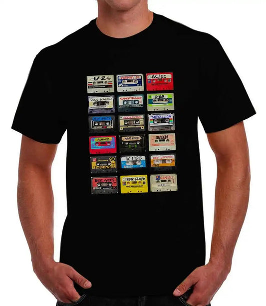 Playera cassettes de los 80s