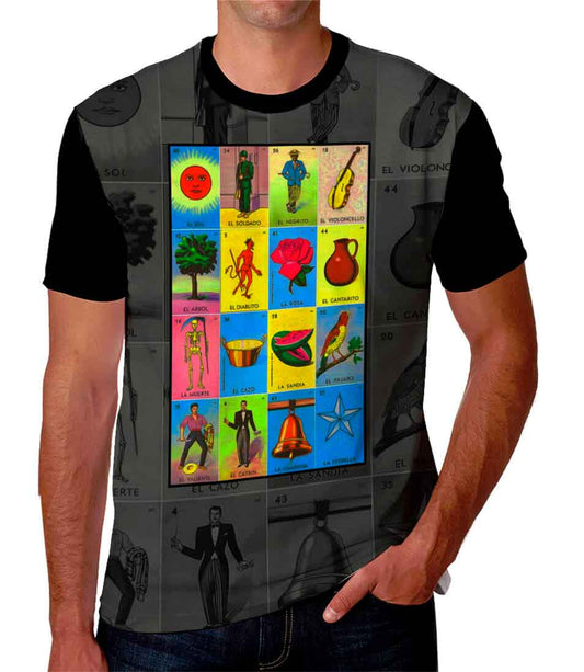 Playera del juego de la loteria Camisetas mexicanas